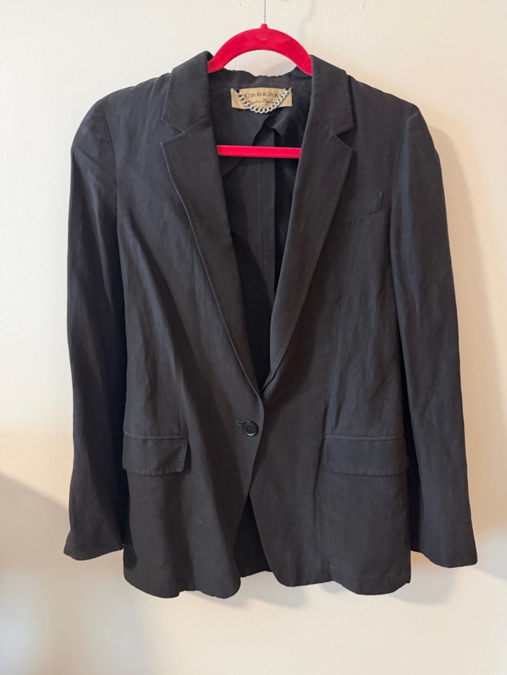 Burberry Black Single-Button Women's Blazer